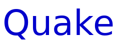 Quake & Shake 3D fonte
